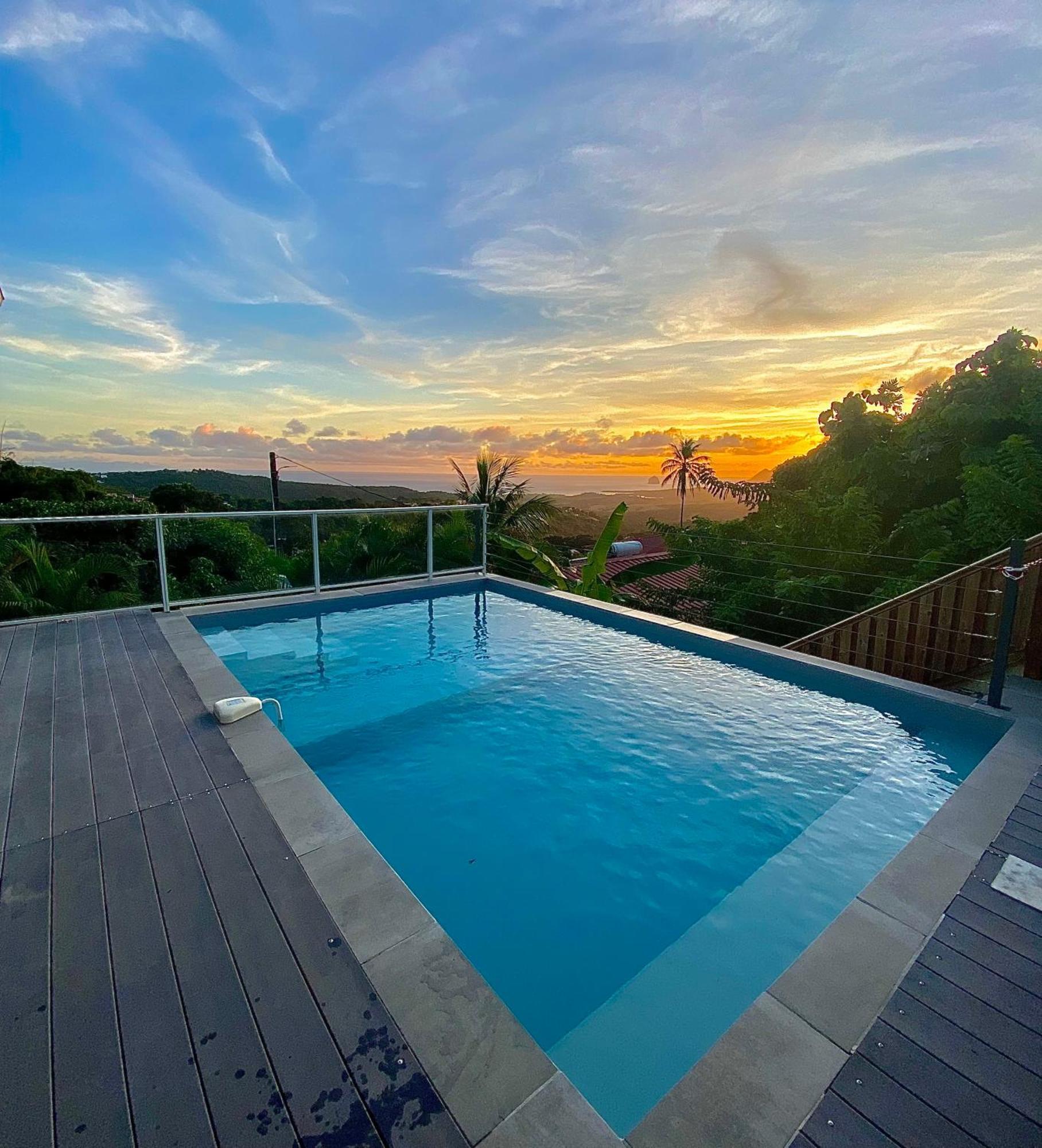Les Villas Pameyaque 2 F2 Avec 1 Piscine Et 1 F3 Avec 1 Piscine, Superbe Vue Sur La Mer Riviere-Salee Zewnętrze zdjęcie