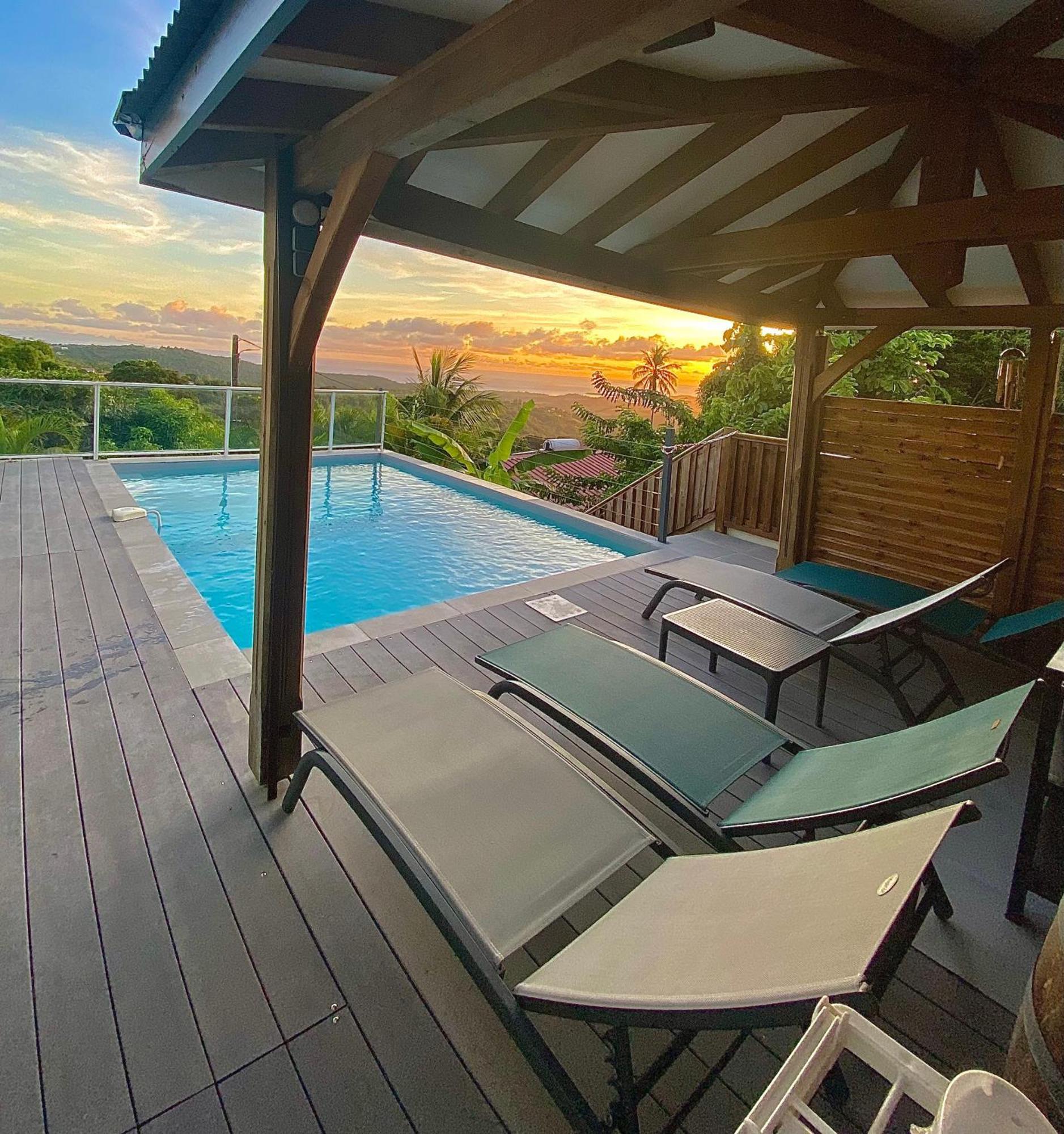 Les Villas Pameyaque 2 F2 Avec 1 Piscine Et 1 F3 Avec 1 Piscine, Superbe Vue Sur La Mer Riviere-Salee Zewnętrze zdjęcie